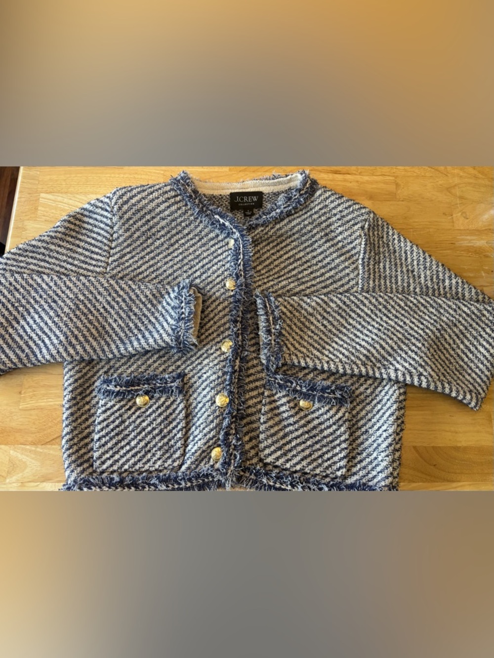 NWOT J. Crew Collection Cropped Lady Jacket in textured cotton